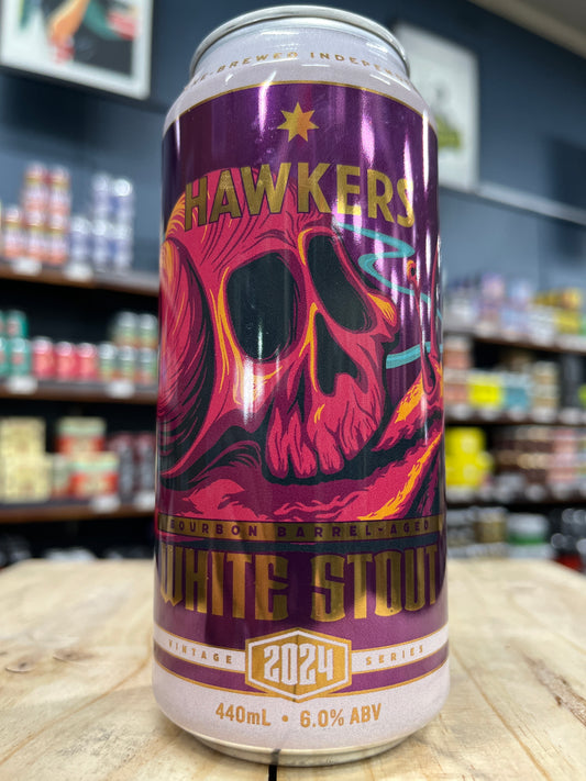 Hawkers Bourbon BA White Stout 2024 440ml Can