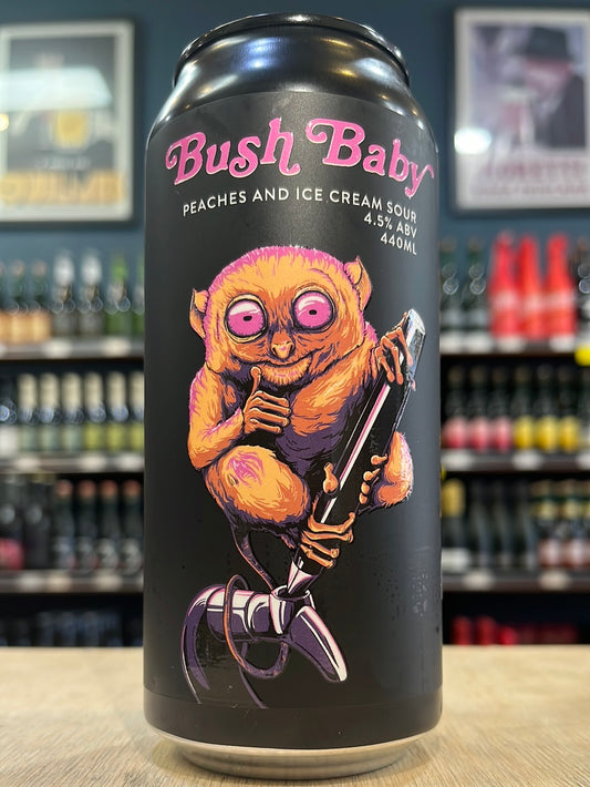 Double Vision Bush Baby Peach Ice Cream Sour 440ml Can