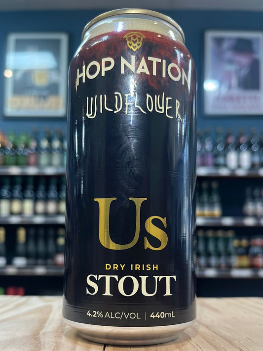 Hop Nation X Wildflower Us Dry Irish Stout 440ml Can