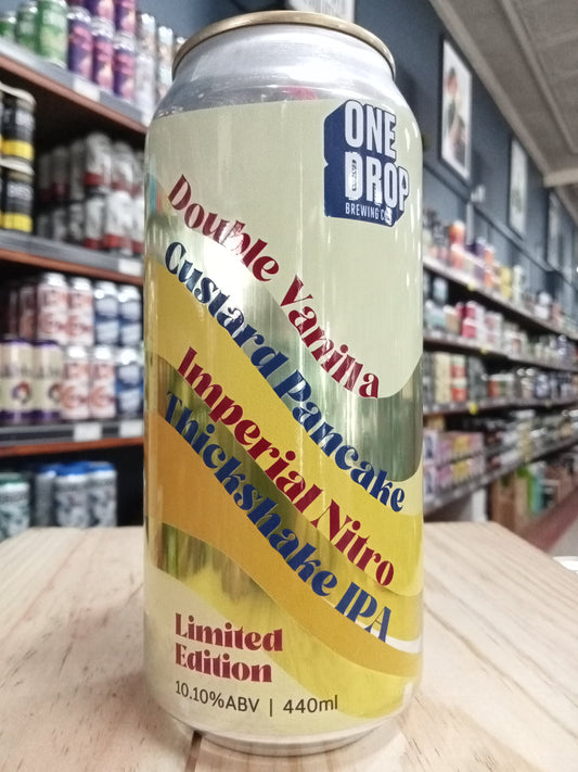 One Drop Double Vanilla Custard Pancake Imperial Nitro Thickshake IPA 440ml Can