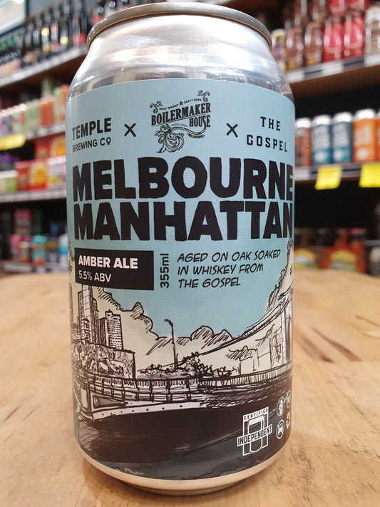 Temple Melbourne Manhattan Amber Ale 355ml Can