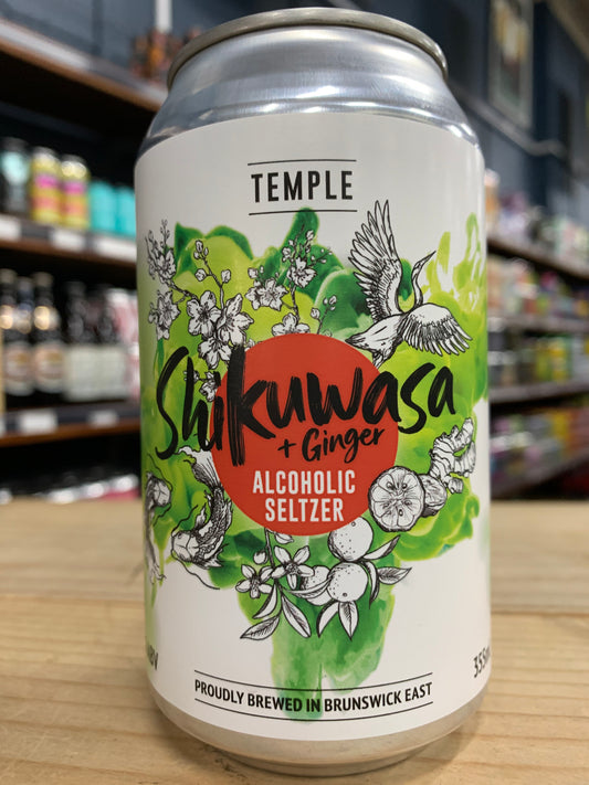 Temple Shikuwasa & Ginger Seltzer 355ml Can