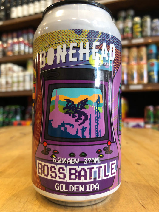 Bonehead Boss Battle Golden IPA 375ml Can