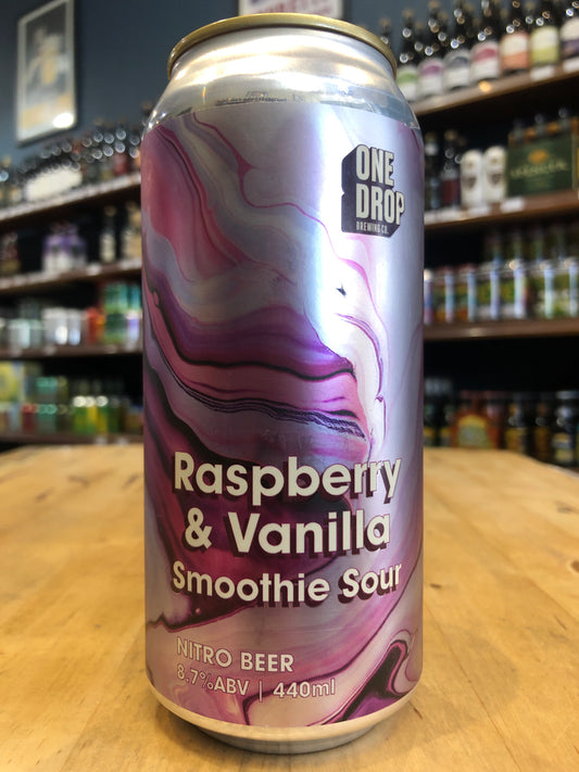 One Drop Raspberry & Vanilla Nitro Imperial Smoothie Sour 440ml Can