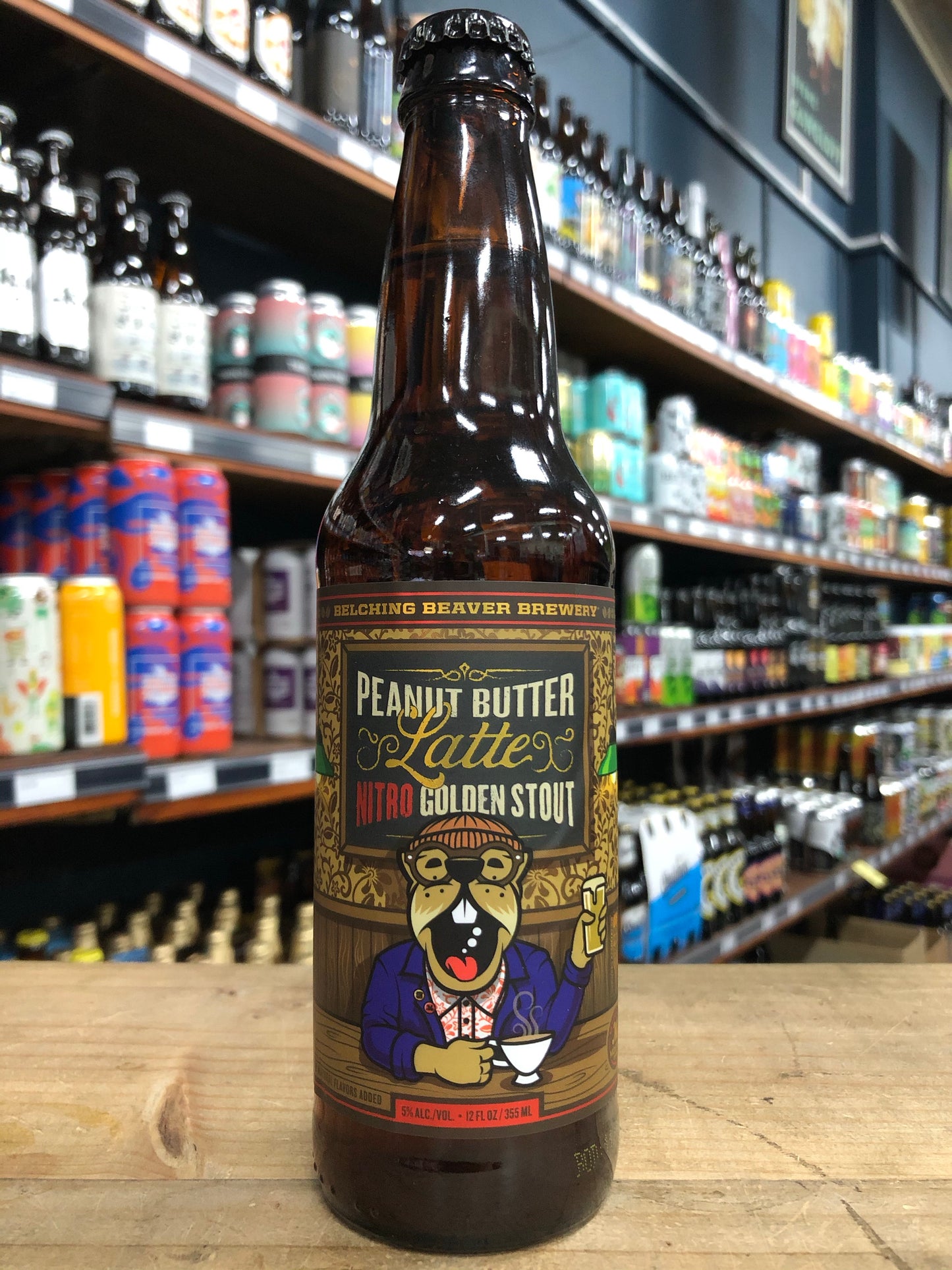 Belching Beaver Peanut Butter Latte Nitro Golden Stout 355ml