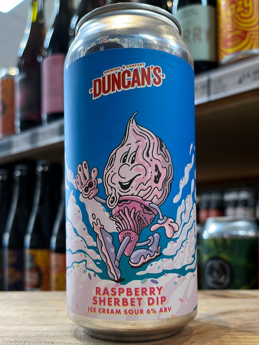 Duncans Raspberry Sherbet Dip Ice Cream Sour 440ml Can