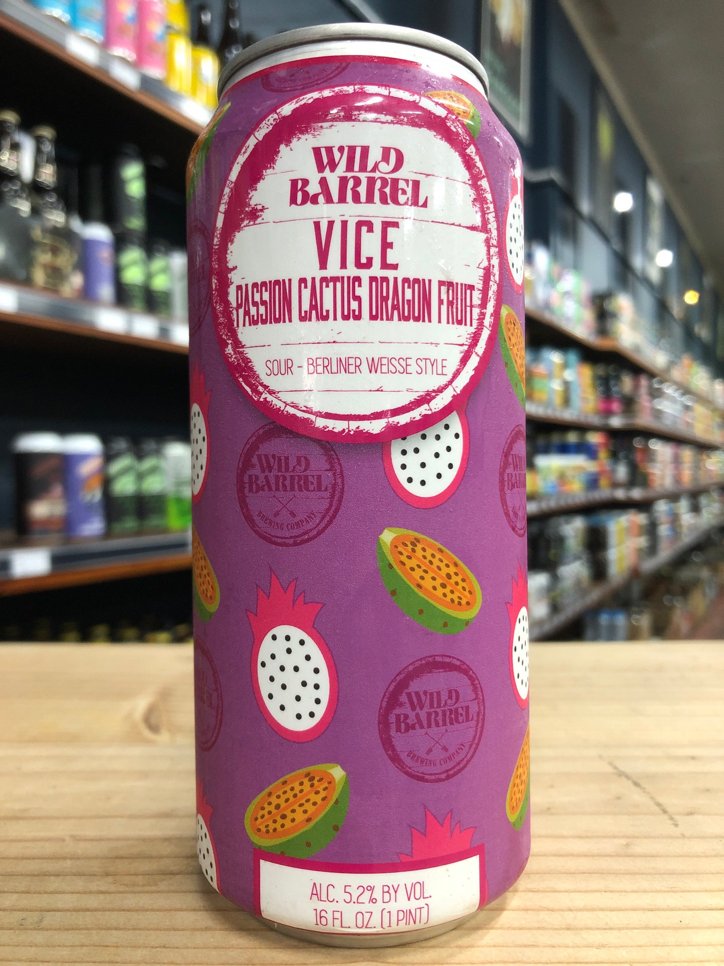 Wild Barrel Vice Passion Cactus Dragon Fruit 473ml Can