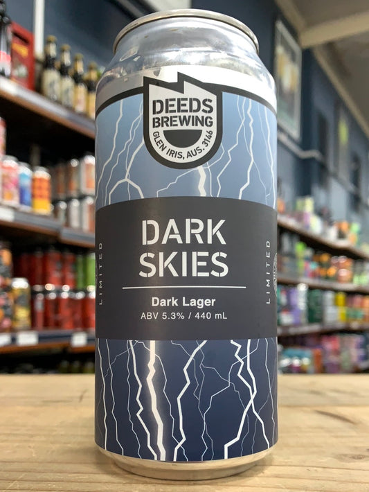 Deeds Dark Skies Dark Lager 440ml Can