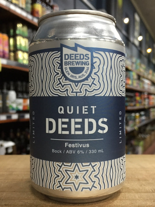 Quiet Deeds Festivus Dark Lager 330ml Can