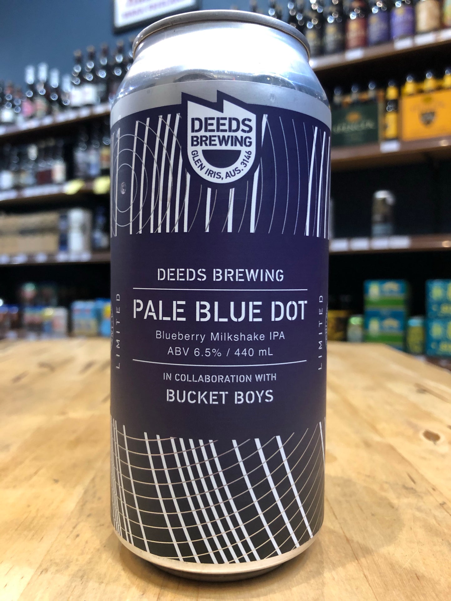 Deeds Pale Blue Dot Blueberry Milkshake IPA 440ml Can