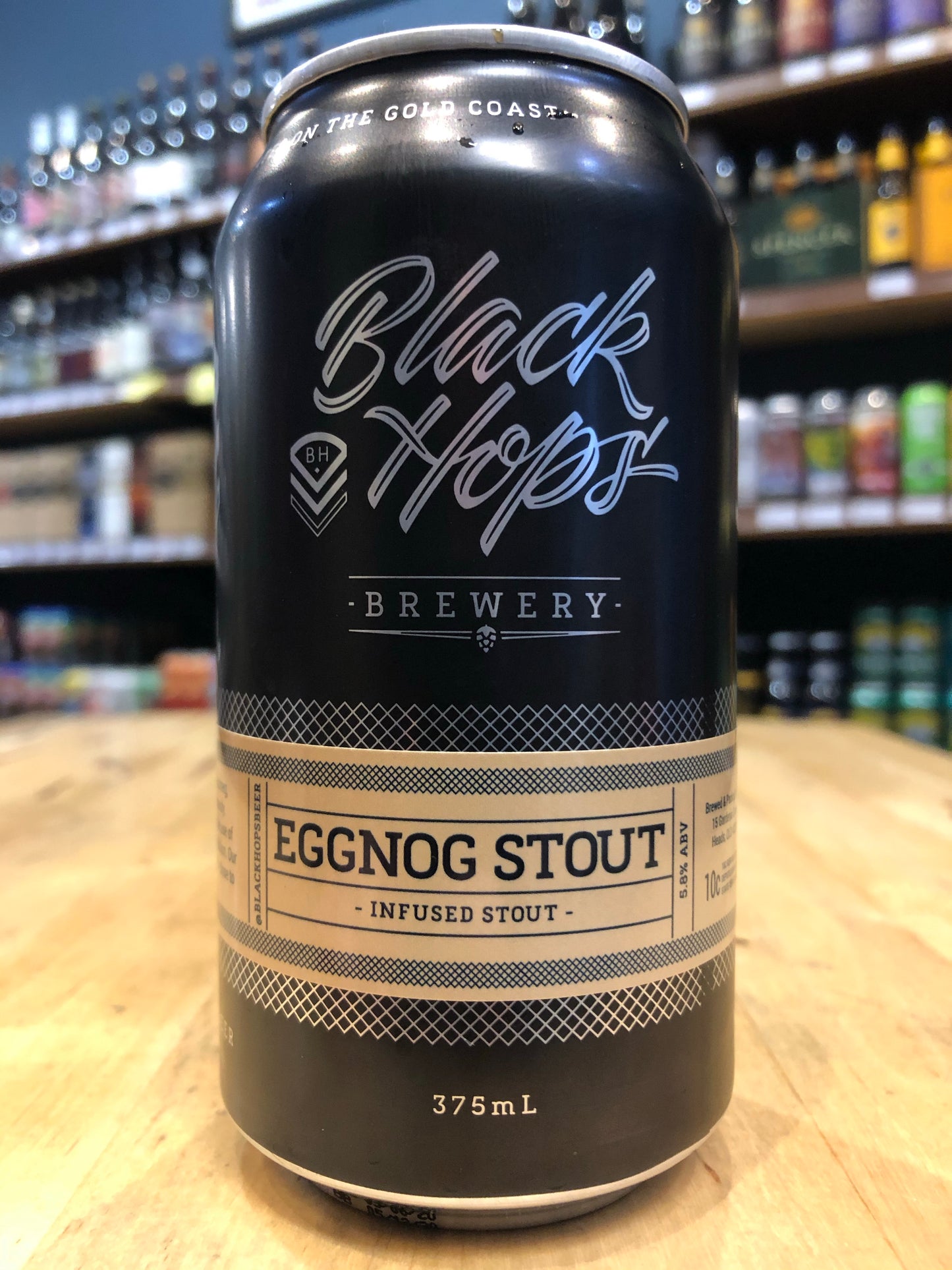 Black Hops Eggnog Stout 375ml Can