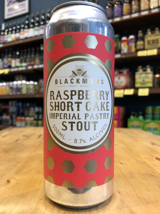 Blackman's Raspberry Short Cake Imperial Pastry Stout 500ml Can