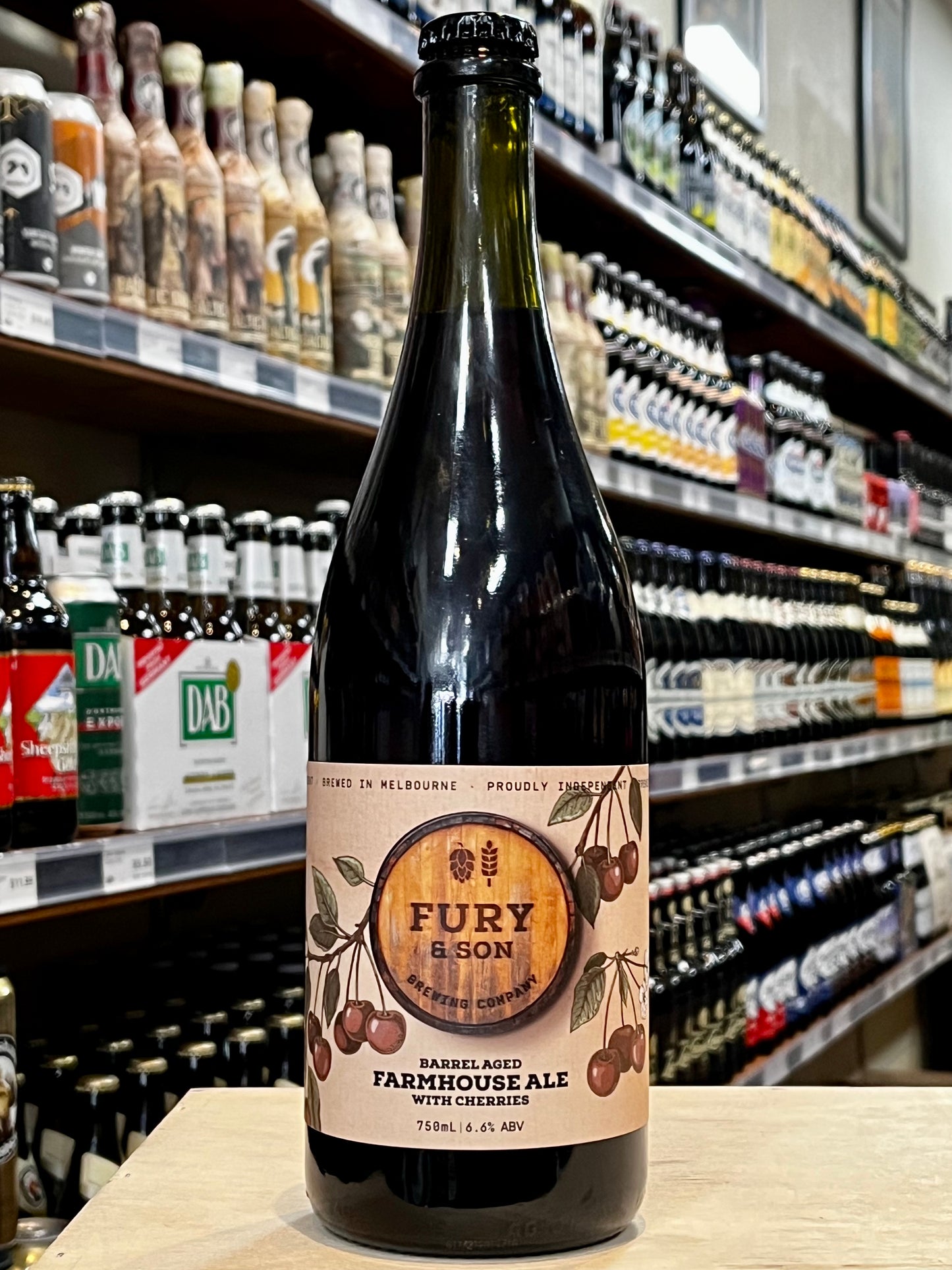 Fury & Son BA Farmhouse Ale with Cherries 750ml