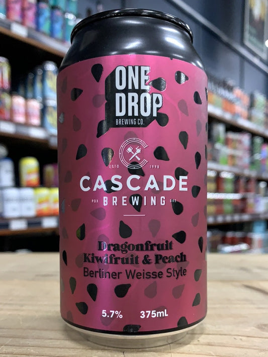 One Drop Dragonfruit Kiwifruit & Peach Berliner Weisse 375ml Can