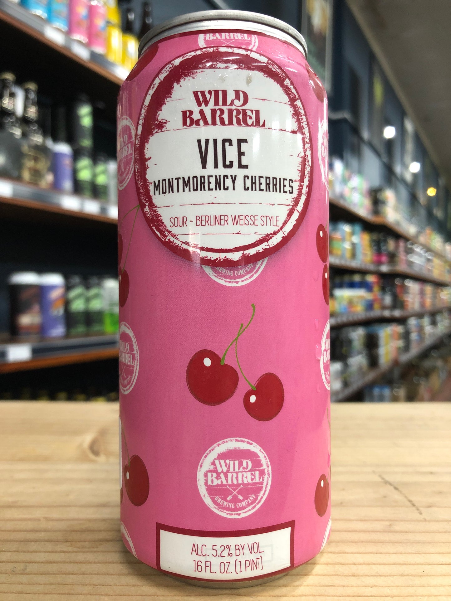 Wild Barrel Vice Montmorency Cherries 473ml Can