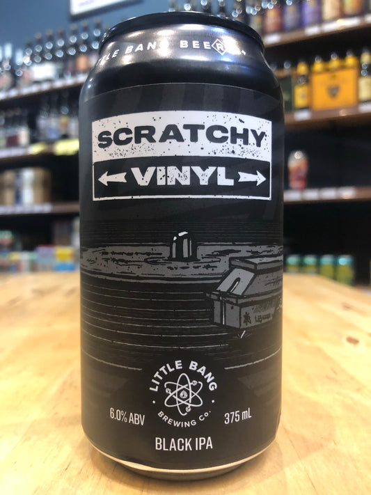 Little Bang Scratchy Vinyl Black IPA 375ml Can