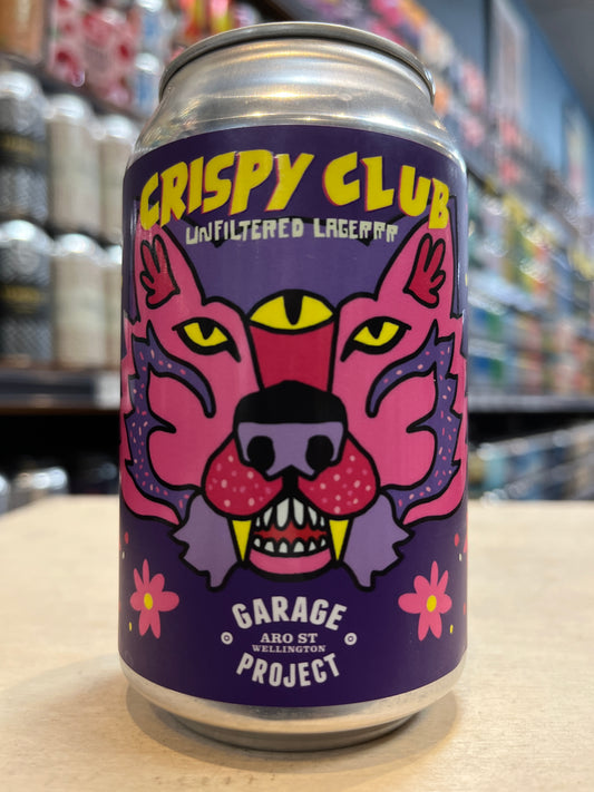 Garage Project Crispy Club Canis Lupus Unfiltered Lager 330ml Can