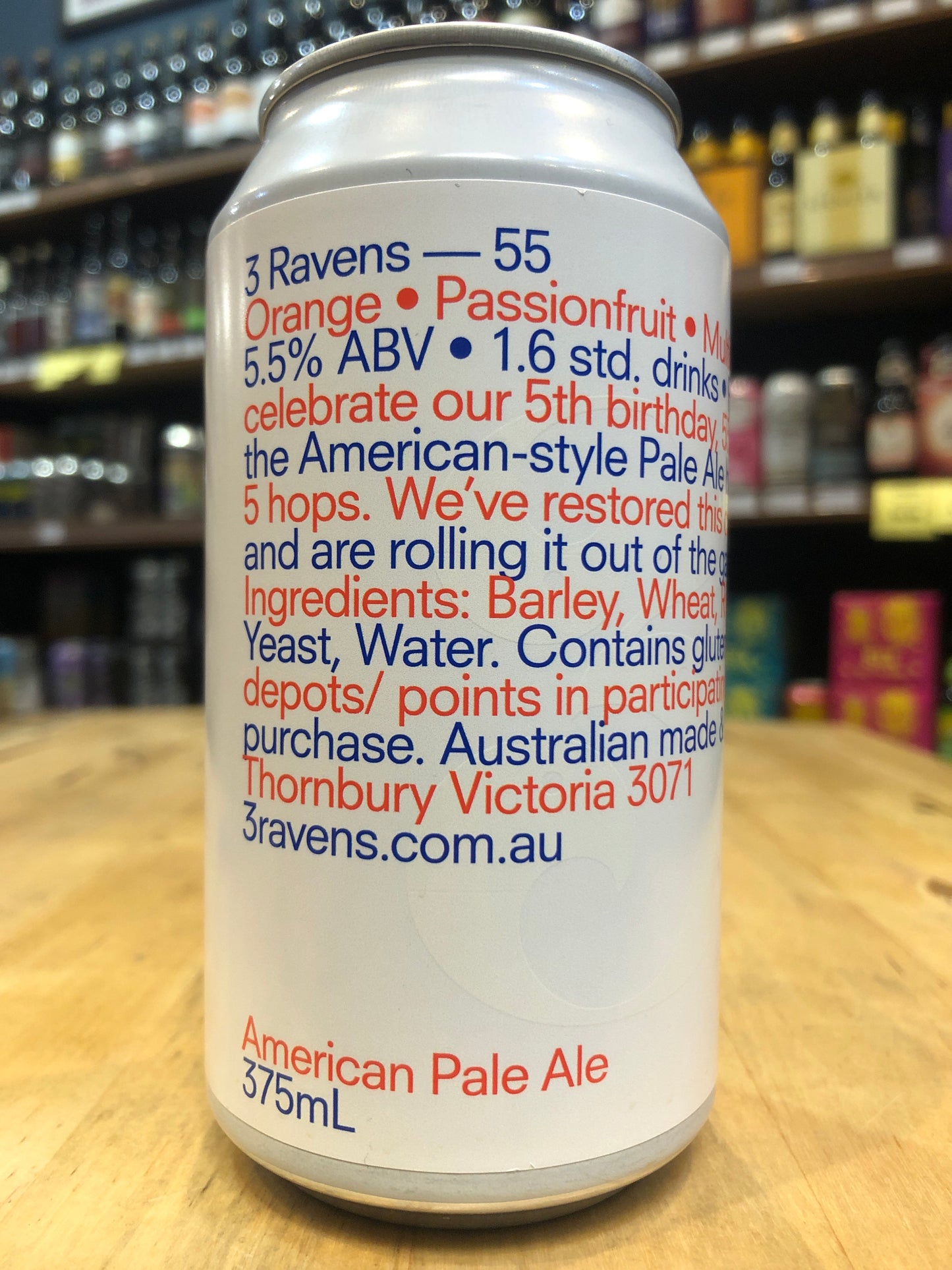 3 Ravens 55 Pale Ale 375ml Can