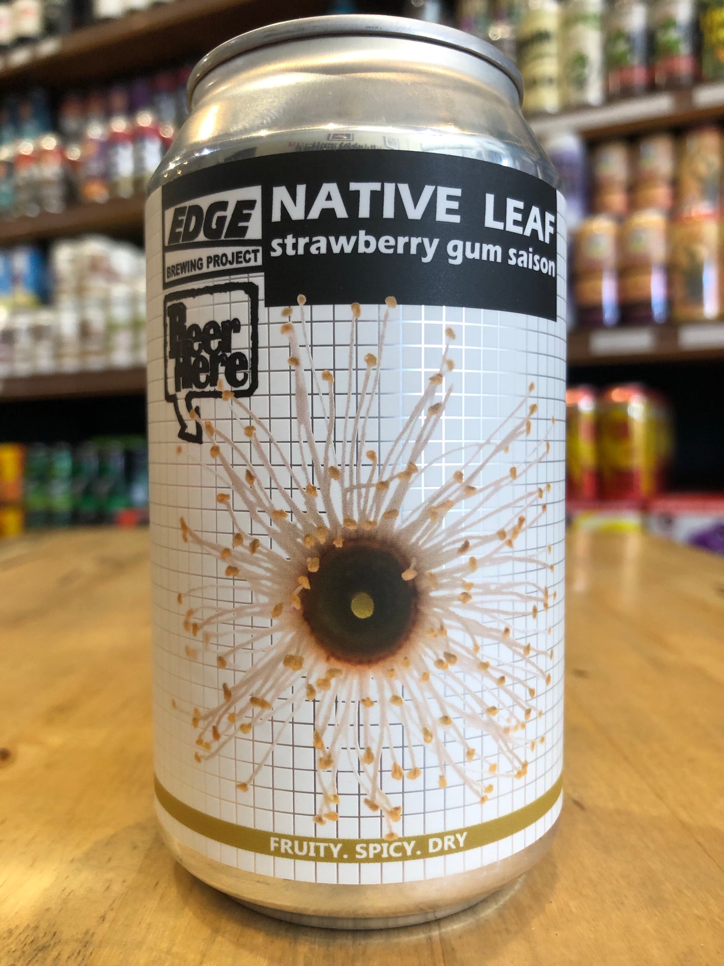 Edge Native Leaf Strawberry Gum Saison 355ml Can