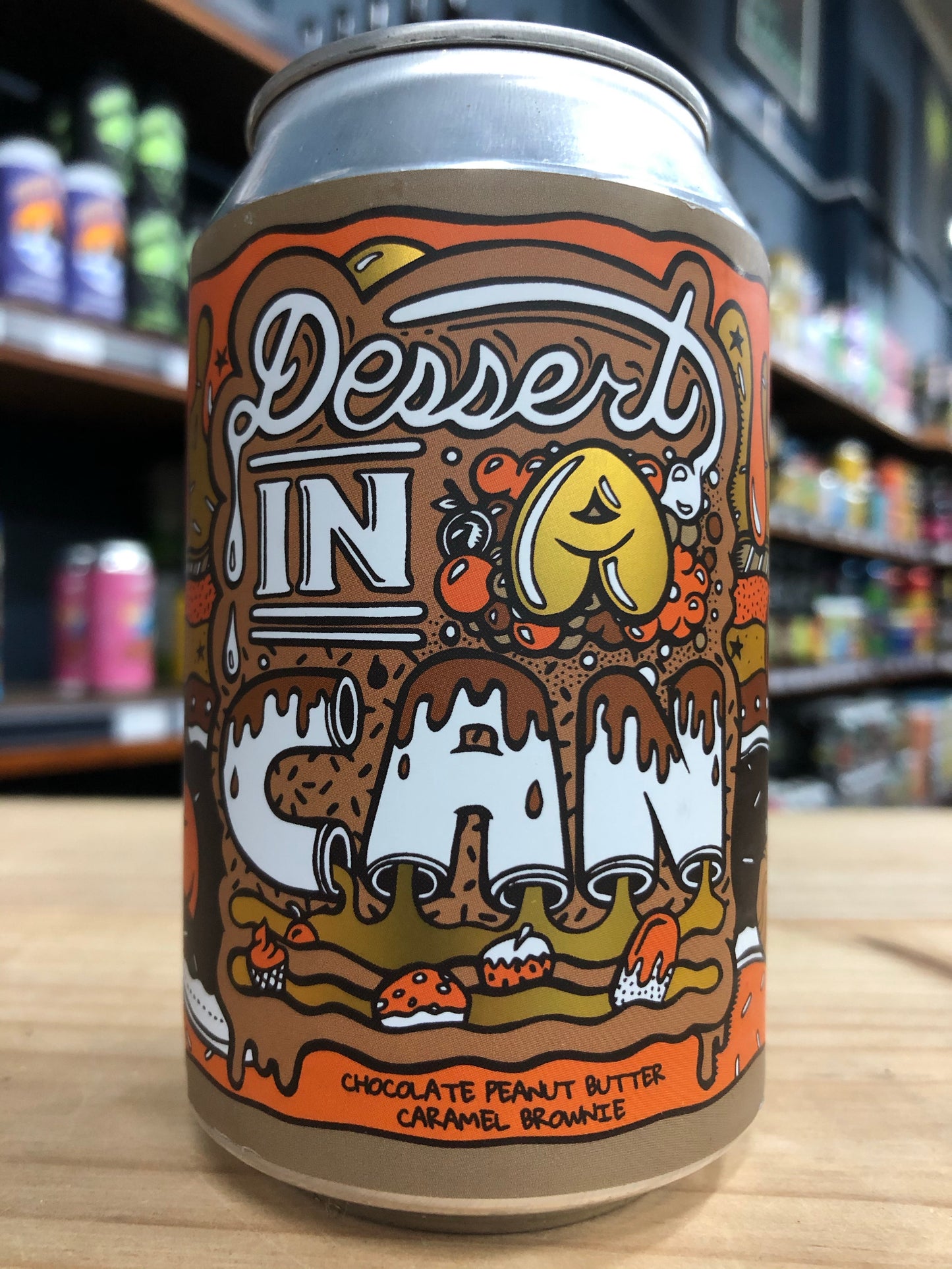 Amundsen Dessert In A Can - Chocolate Peanut Butter Caramel Brownie 330ml Can