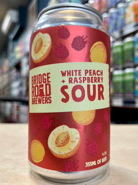 Bridge Road White Peach and Raspberry Sour 355ml Can